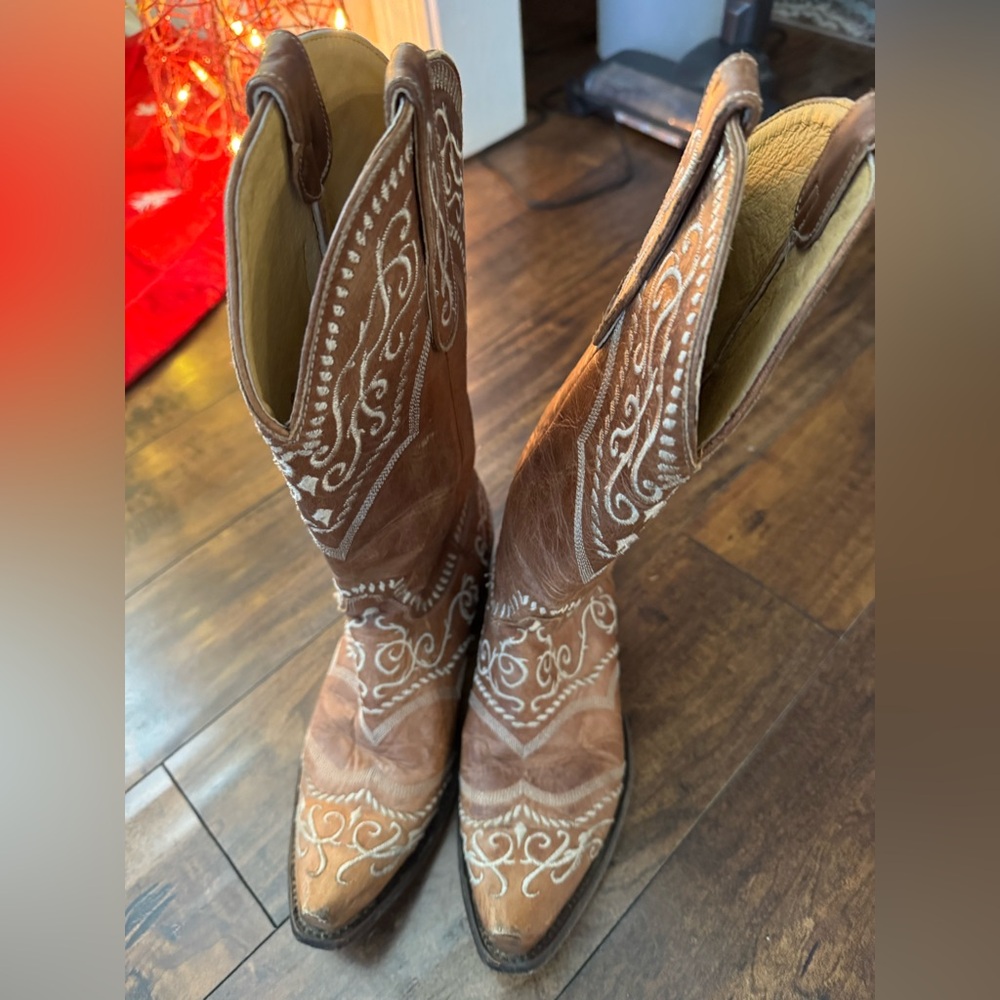 Old Gringo Womens Distressed Brown Leather Boots size 7.5